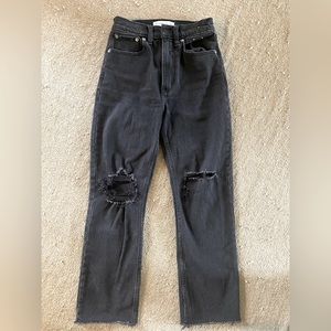 The ankle straight ultra high rise jean